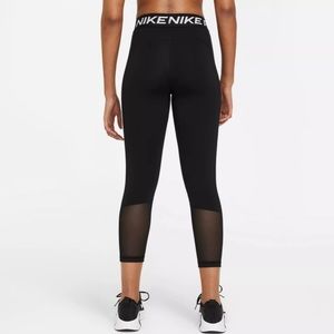 Nike Pro high-waisted 7/8 tights with mesh- black